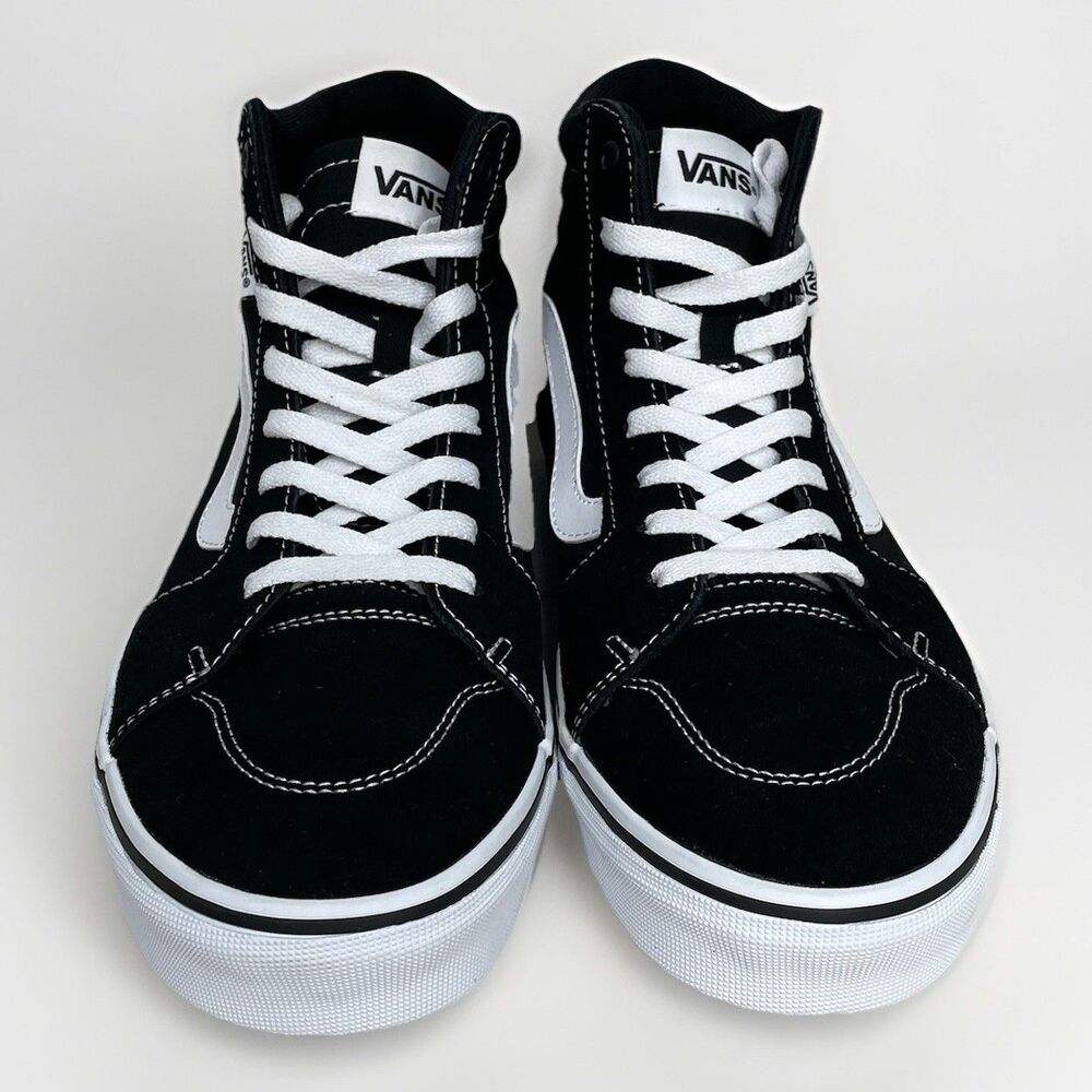 Vans Filmore Hi High Skate Canvas Suede Black White Shoes Men's Size 13 Sneakers - Picture 5 of 9